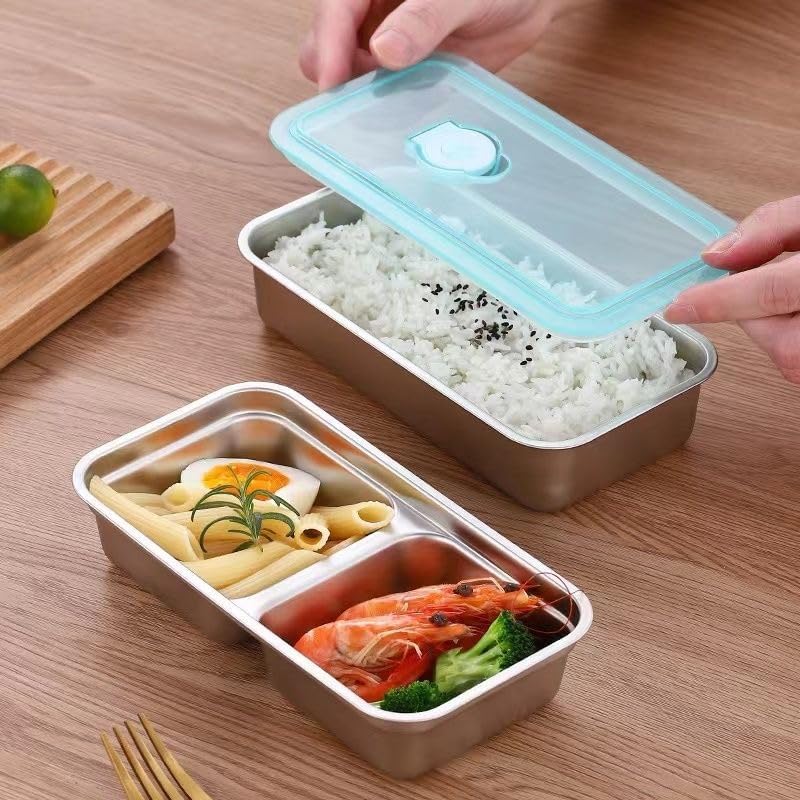 2pcs Grab and Go Snack Containers Stainless Steel, Reusable Snack