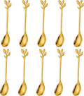 AnSaw Elegant Gold Leaf Coffee Spoons by AnSaw