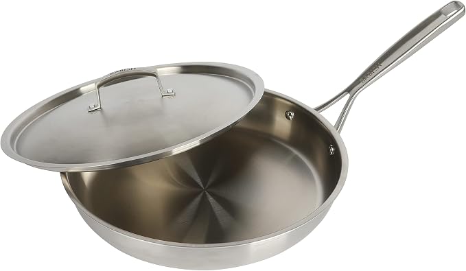 Babish 12-Inch Tri-Ply Stainless Steel Frying Pan by Babish