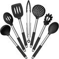 E-far Silicone Cooking Utensils Set, Slotted Turner, Soup Ladle, Pasta Server by E-far