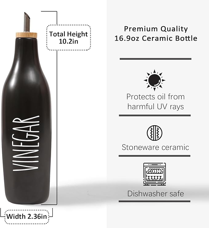 HOMCDALY Ceramic Olive Oil Dispenser - Image 2