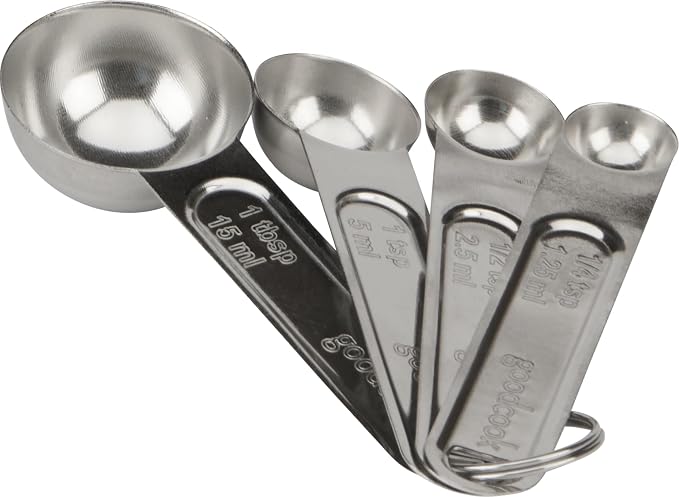 Good Cook Classic Set of 4 Stainless Steel Measuring Spoons - Image 4
