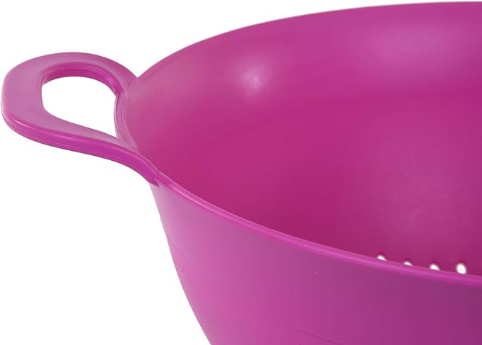Mintra Home Plastic Strainer Colanders Set: 3, 3.5 and 5 Quart Double Strong - Image 4