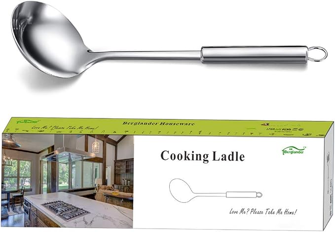 Stainless Steel Ladle, Berglander Soup Ladle, Cooking Ladle, Kitchen Ladle by Berglander