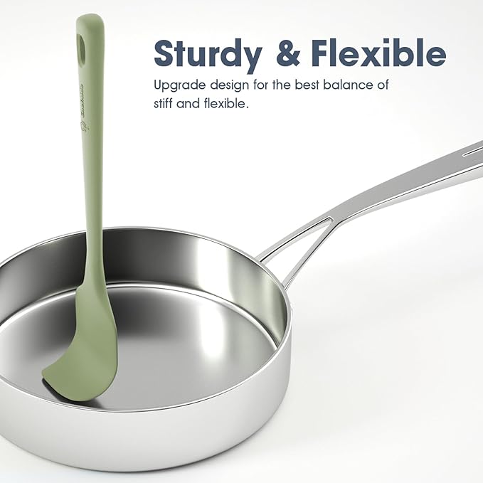 ChefAide 3 Pieces Silicone Spatula Set, Food Grade Rubber Spatula, Upgrade - Image 3