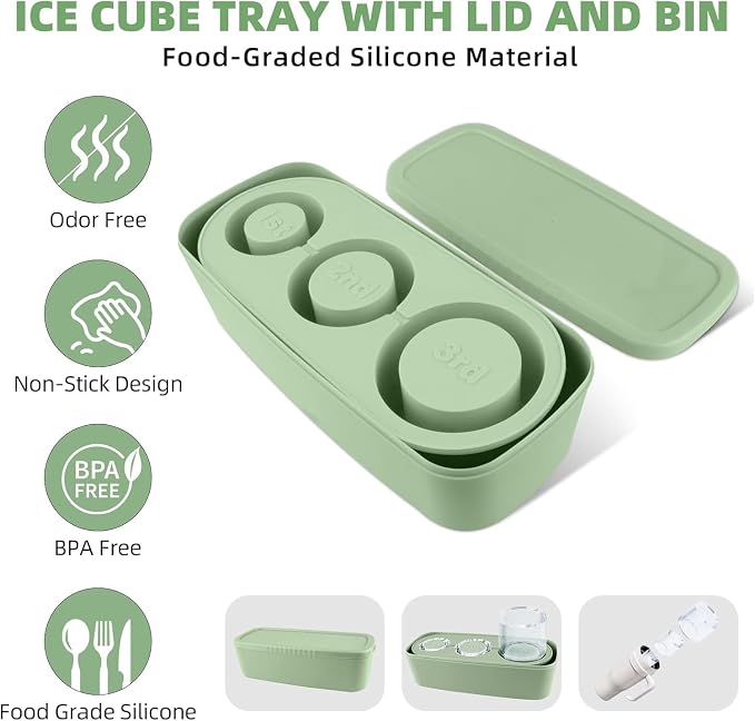 Tcamp Ice Cube Tray for 30 oz Tumbler Cup Ice Mold, Ice Drink - Image 4