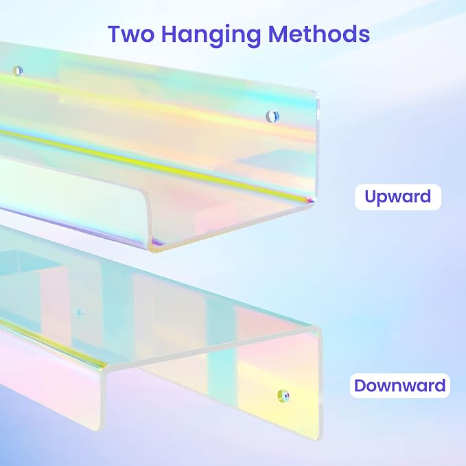 upsimples Acrylic Shelves for Wall Decor, Nail Polish, Wall Organizer for - Image 6