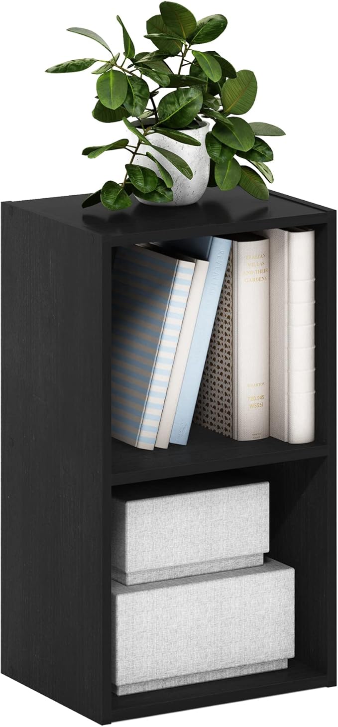 Furinno PASIR Book Shelf, 2-Tier Modern Bookshelf, Open Shelves Bookcase 9 x 12 by Furinno-FitsYourSpaceFitsYourBudget