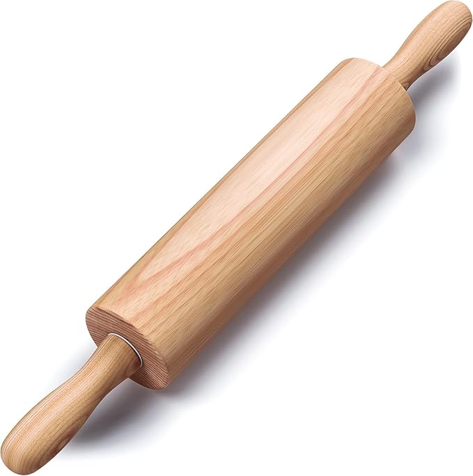 Wooden Rolling Pin 17.6 Inch by HelferX