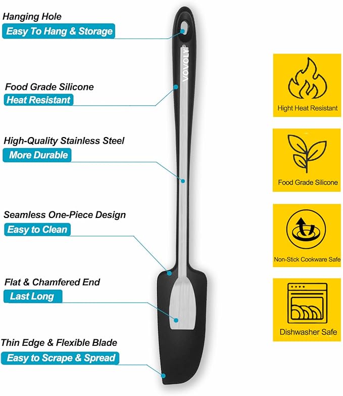 Silicone Jar Spatula, Small Rubber Scraper, Spatulas Silicone Heat Resistant - Image 3