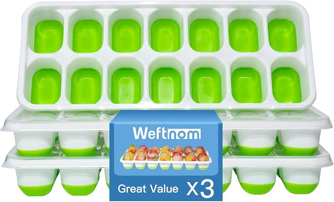 Ice Cube Tray, Ice Cube Trays for Freezer 3 Pack by WEFTNOM