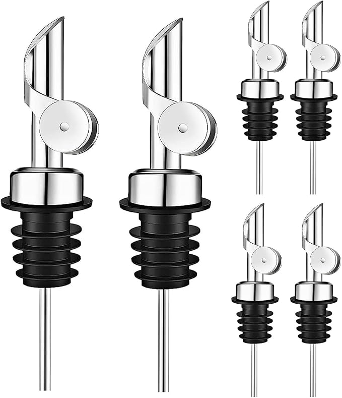 Pafusen 6 Pack Weighted Liquor Pour Spout, Auto Flip Olive Oil Dispenser Spout by Pafusen