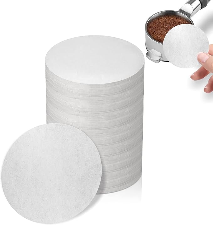 1000 Pcs Coffee Paper Filter for Espresso Coffee Maker, 58 mm Unbleached by brikinte