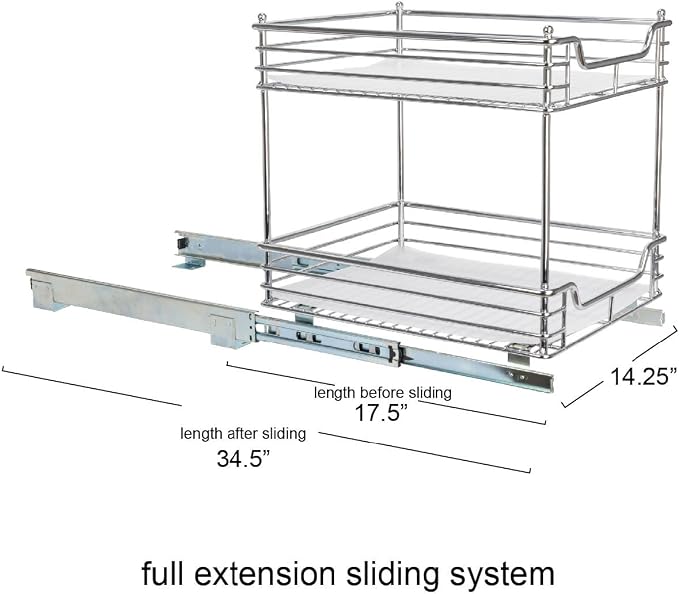 Household Essentials Glidez Chrome-Plated Steel Pull-Out/Slide-Out Storage - Image 5