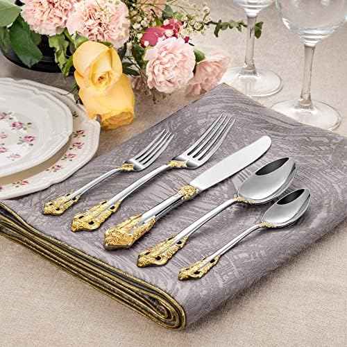 KEAWELL Luxury 65-Piece 18/10 Stainless Steel Flatware Set