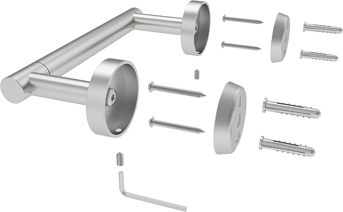 RARXTR Brushed 2 Pack Toilet Paper Holder SUS304 Stainless Steel Double Post - Image 4