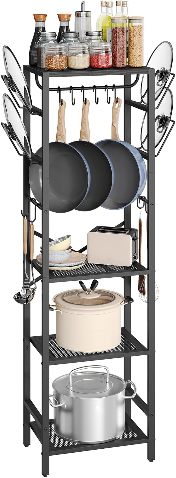 MAHANCRIS 4-Tier Pot Rack, Pots and Pans Organizer by MAHANCRIS