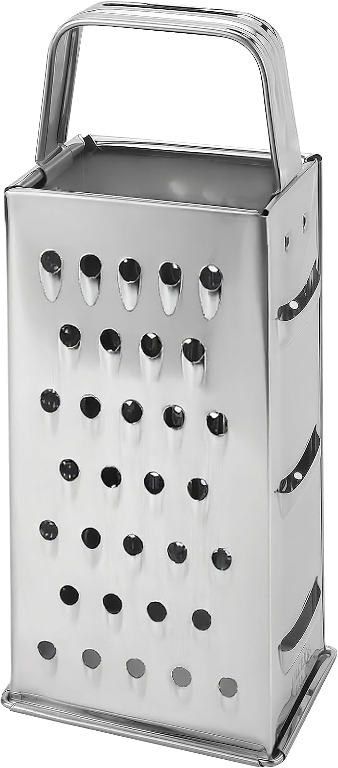 Stainless Steel Vegetable Grater, 4-Sided Portable Metal Grater, Cheese Grater by Unknown
