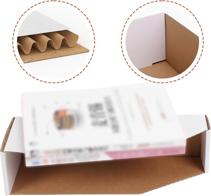 ZBEIVAN Cardboard Storage Bins Boxes 35 Packs 12x3x4.5 Inches, Easy Assembly - Image 4