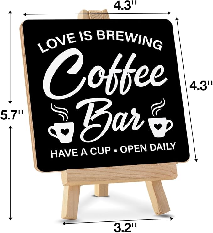 Coffee Signs, Coffee Bar Wood Sign - Image 2