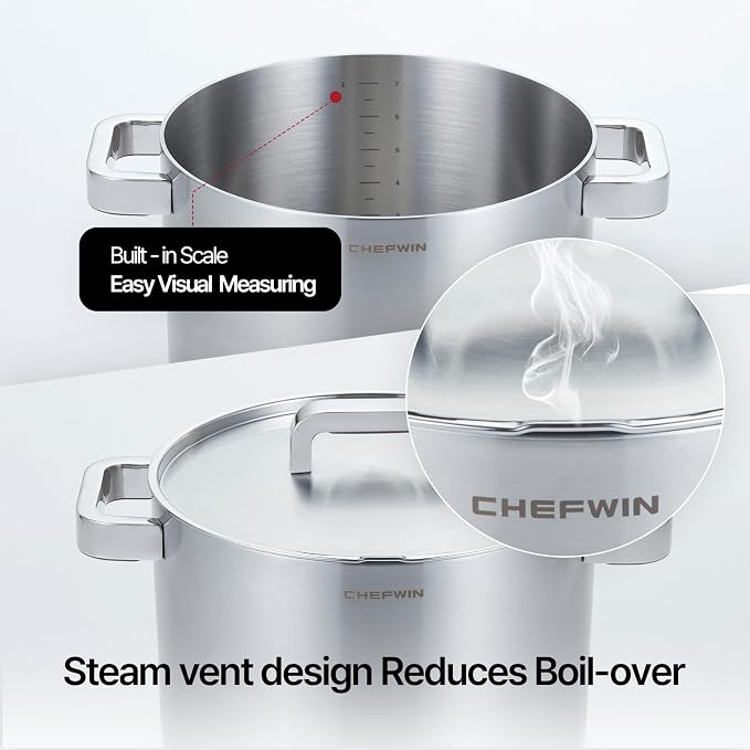 316 Stainless Steel 8.5 Quart Stock Pot - Image 7