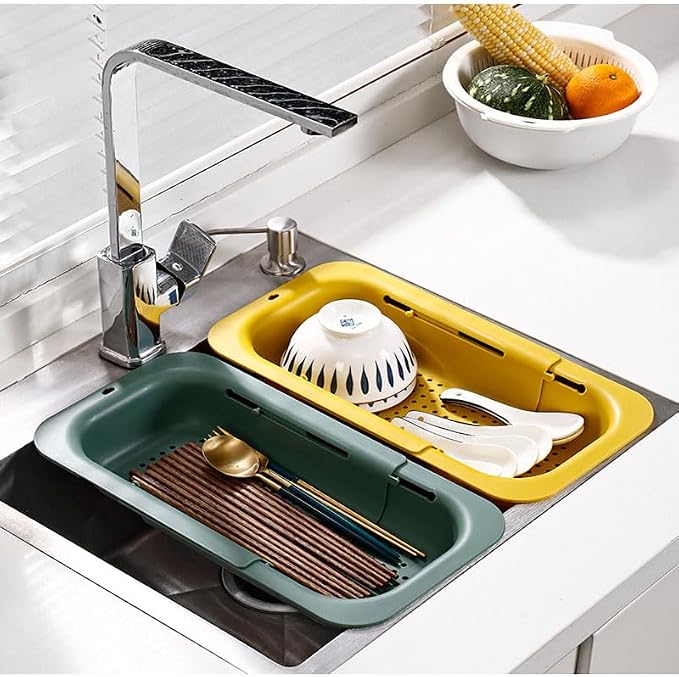 NIWWIN Collapsible Kitchen Colander Strainer, Expandable Over the Sink Colander - Image 4