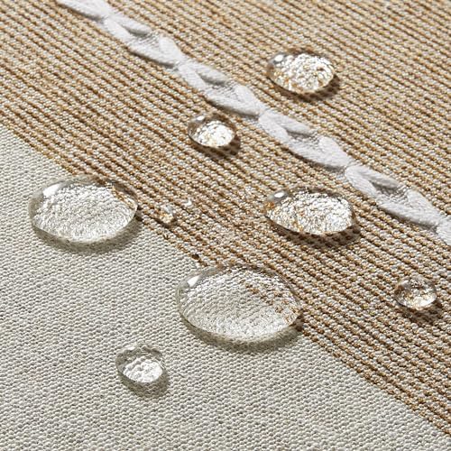 ZeeMart Contrast Linen Rectangle Table Cloth 60x84 Inch Brown