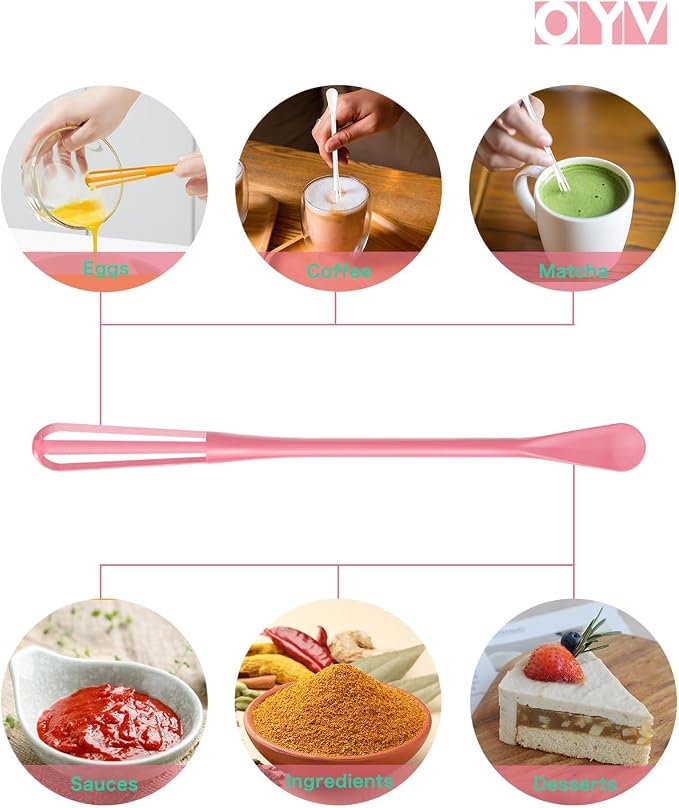 OYV Fresh Spring & Summer Colors Mini Whisk Set, 8.5 in Mini Whisks - Image 4