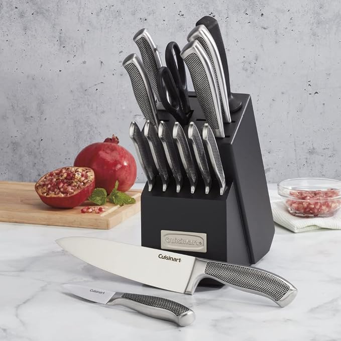CUISINART Block Knife Set, Lightweight, Stainless Steel, Durable & Dishwasher - Image 4