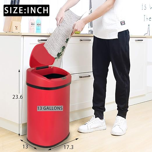 Dkeli Kitchen Trash Can for Bathroom Bedroom Home Office Automatic Touch Free - Image 7