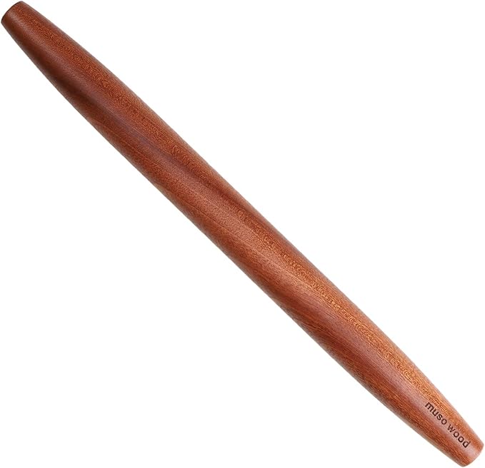 Muso Wood Sapele Wooden French Rolling Pin by Musowood