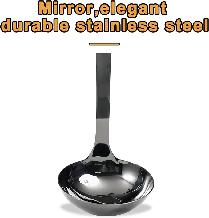 FJNATINH Stainless Steel Wok Spatula, Slotted Spatulas, Skimmer Ladle Tool Set - Image 9