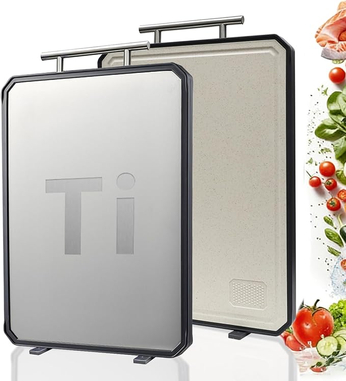 Titanium Cutting Board for Kitchen, Double Sided Titanium Cutting Board by COZZIVITA