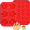 CAKETIME Silicone Muffin Pan, 2 Packs, Jumbo 6 Cups and Mini 24 Cups by CAKETIME