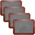 Small Silicone Baking Mats, Set of 4, 11-4/5 x 8-1/4 Inch