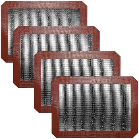 Small Silicone Baking Mats, Set of 4, 11-4/5 x 8-1/4 Inch