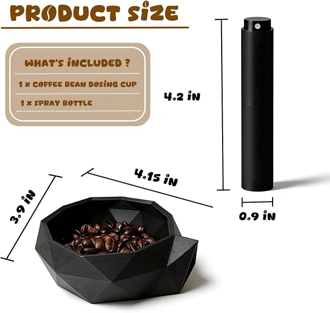 Coffee Bean Dosing Cup and Spray Bottle Set，3D Printed spresso Accessories Kit - Image 2