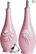 HOMBENE Porcelain Oil and Vinegar Dispenser, 16oz Oil Dispenser by HOMBENE