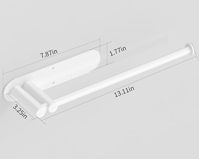 Paper Towel Holder Under Cabinet, 13Inch Self-Adhesive or Wall Paper Towel - Image 7