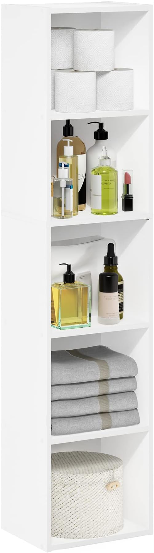 Furinno PASIR Book Shelf, 5-Tier Modern Bookshelf, Open Shelves Bookcase 9 x 12 by Furinno-FitsYourSpaceFitsYourBudget