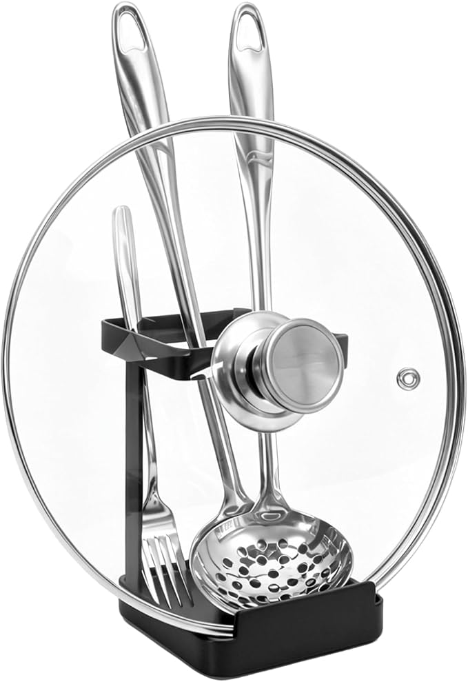 vocheer Pot Lid Holder, Kitchen Organizer Rack Spoon Rest Rack Holder-Lid Stand by vocheer
