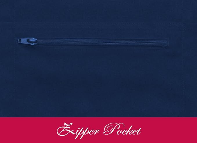 7 Pockets Server Aprons with Zipper Pocket - Image 2