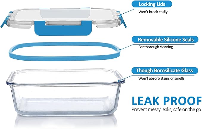 M MCIRCO 24-Piece Glass Food Storage Containers - Image 3