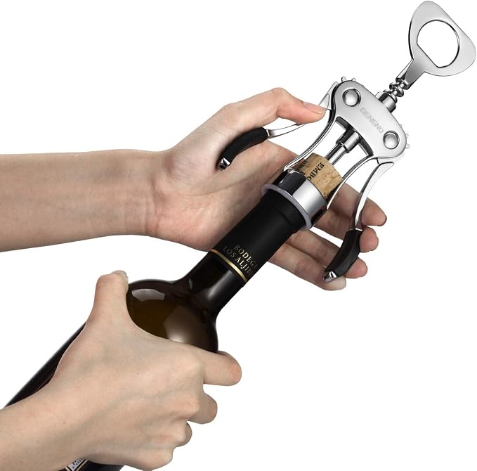 Beneno Wine Opener, Zinc Alloy Premium Wing Corkscrew - Image 3