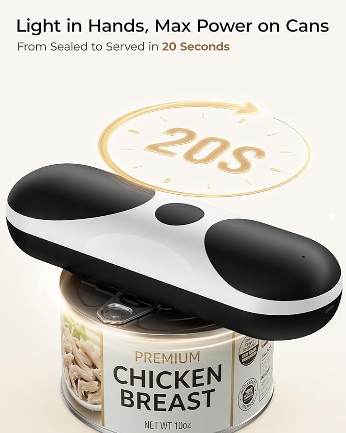 Electric Can Opener, One-Touch Automatic Can Opener, USB Rechargeable Electric - Image 4