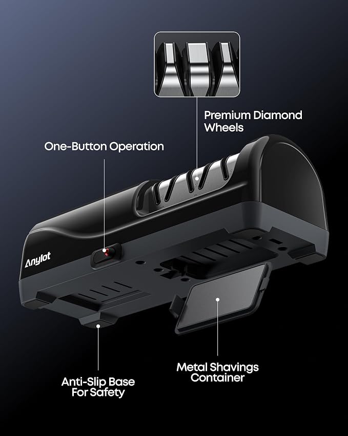 Electric Knife Sharpener for Kitchen, 3-Stage Knife Sharpener Electric - Image 9