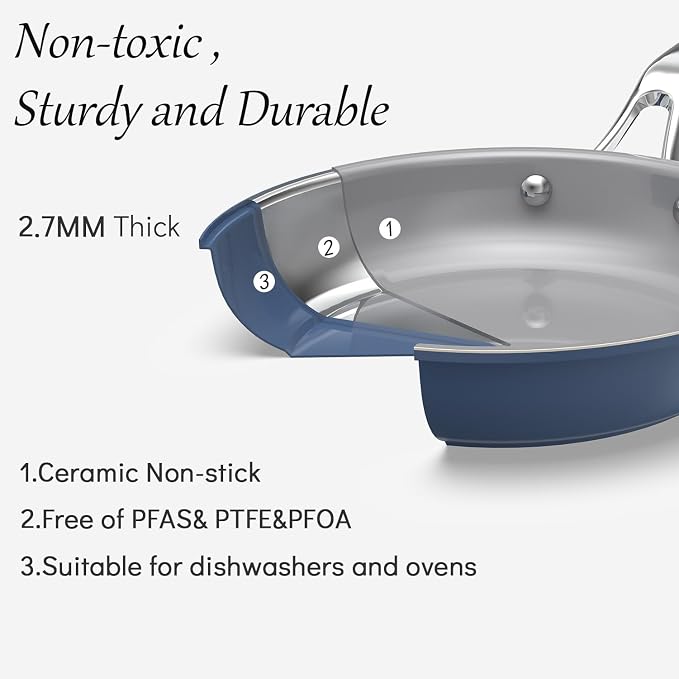 7-Piece Ceramic Nonstick Cookware Set - Image 2