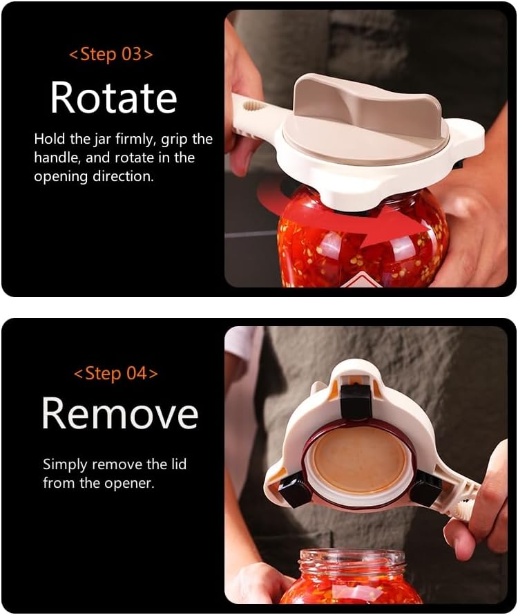 4-in-1 Jar Opener for Seniors with Arthritis, Black