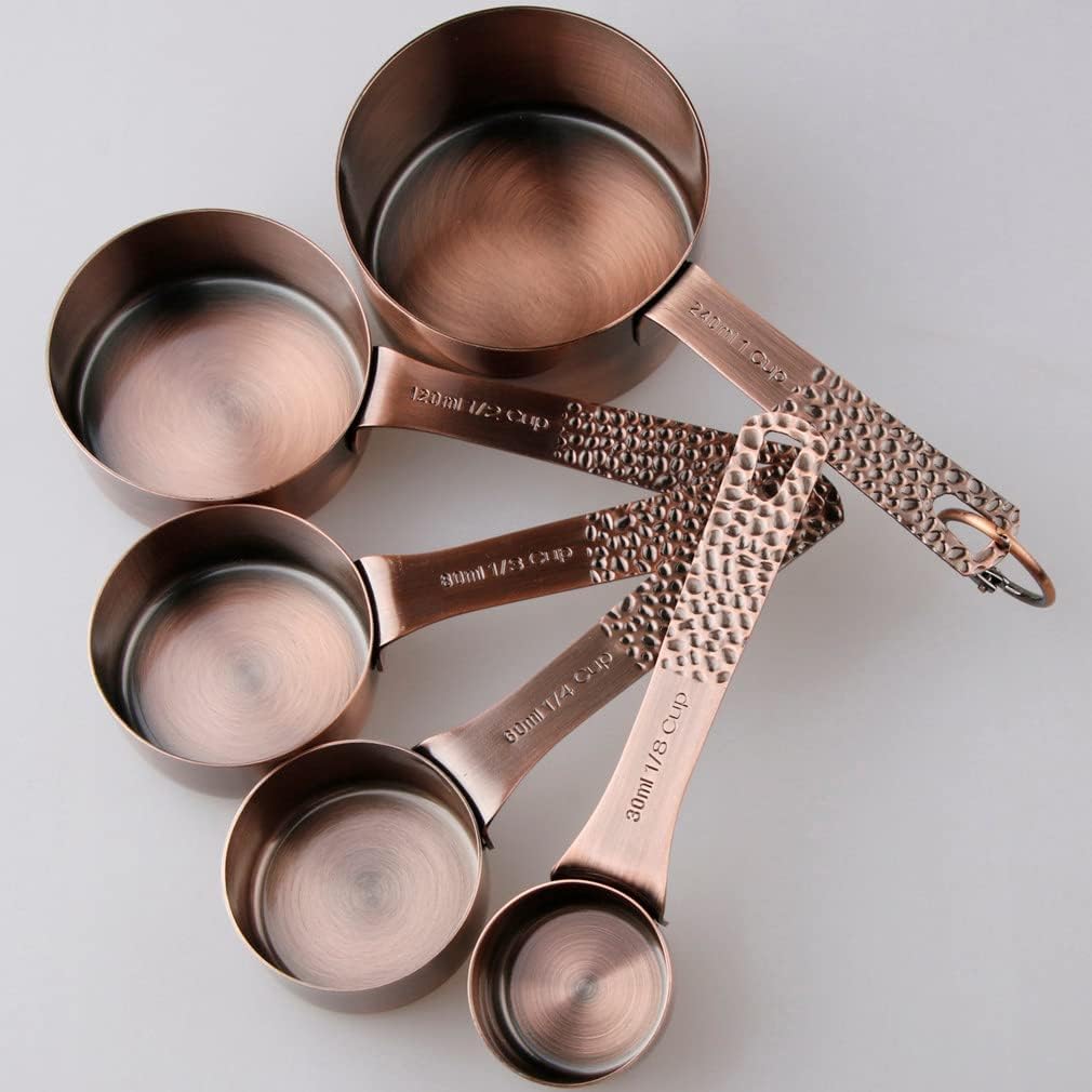Copper Measuring Cups and Spoons Set 13, Stainless Steel Measuring