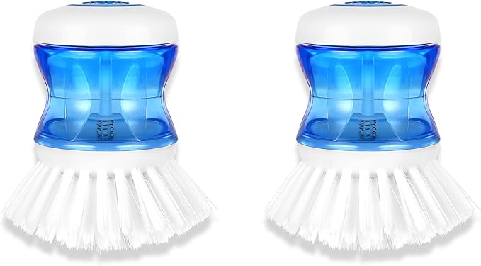 Dish Brush with Soap Dispenser, Firm Bristles Dish Scrubber by YeuDeuy